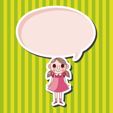 Aile kız karakter Tema öğeleri