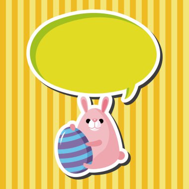 Paskalya tavşanı Tema eleman vektör, eps