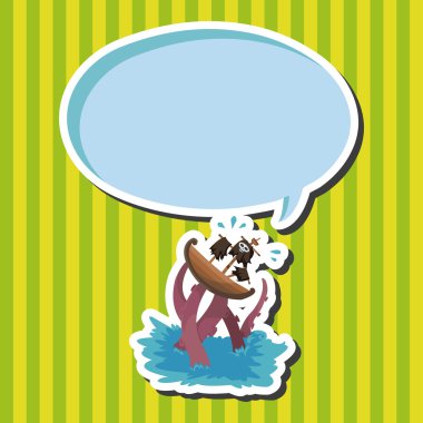 korsan tekne Tema öğeleri vektör, eps