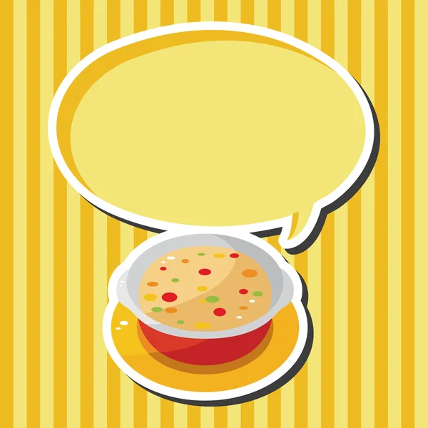 Elementos temáticos sopa de sopa de sopa de maíz — Vector de stock