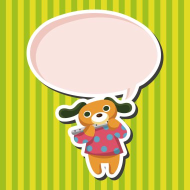 enstrüman çizgi film Tema öğeleri oynayan hayvan köpek