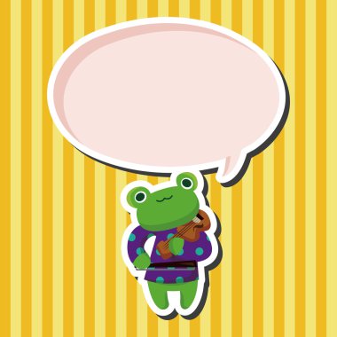 hayvan kurbağa enstrüman çizgi film Tema öğeleri oynarken