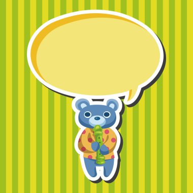 hayvan ayı enstrüman çizgi film Tema öğeleri oynarken