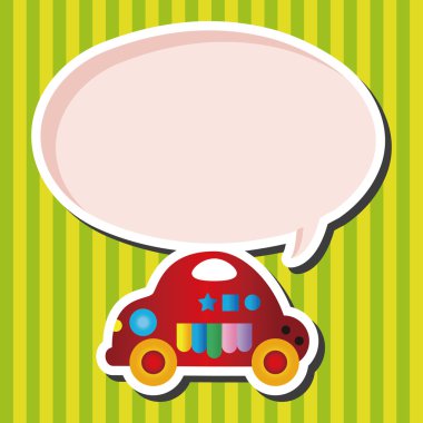 Bebek oyuncak araba tema öğeleri