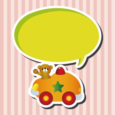 Bebek oyuncak araba tema öğeleri