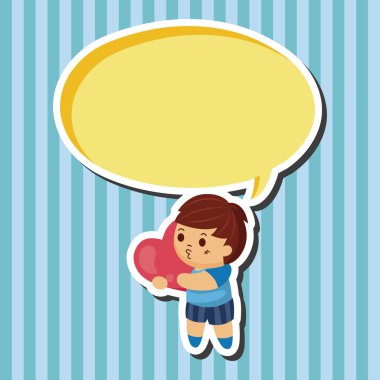 küçük bir çocukla kalp Tema öğeleri