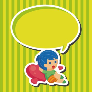 küçük bir çocukla kalp Tema öğeleri