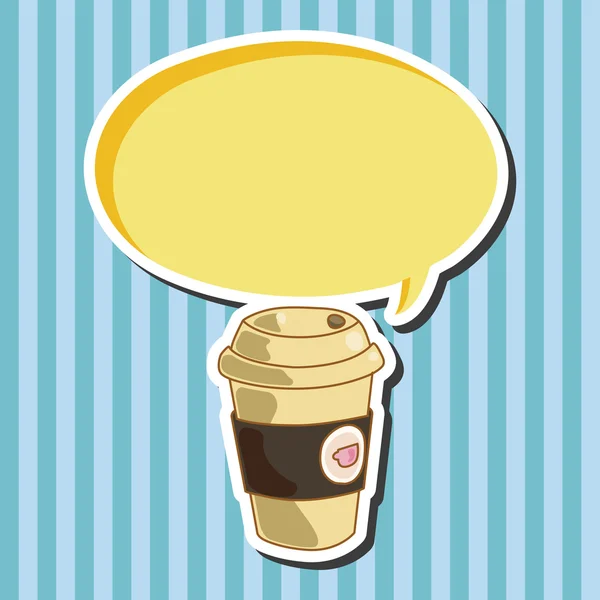 Plats à emporter éléments de thème café — Image vectorielle