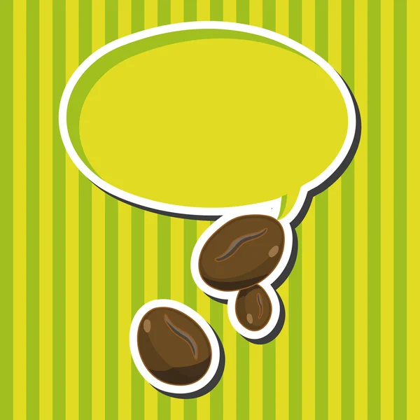 コーヒー豆のテーマの要素 — ストックベクタ