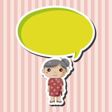 Aile büyükanne karakteri Tema öğeleri