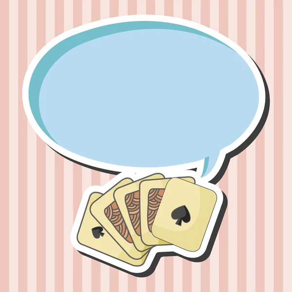 カジノ ポーカー カードのテーマ要素 — ストックベクタ