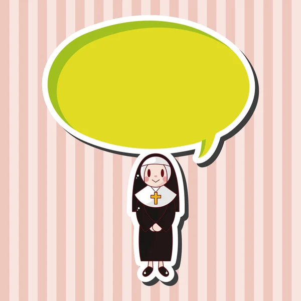 Элементы темы пастора и монахини — стоковый вектор