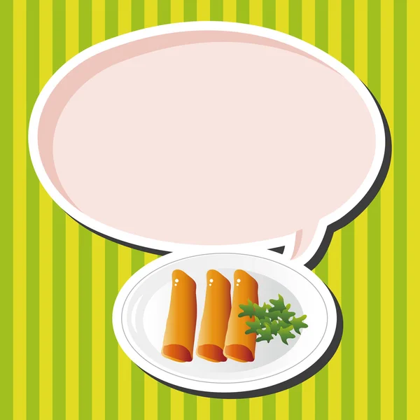 Éléments chinois thème de la nourriture — Image vectorielle