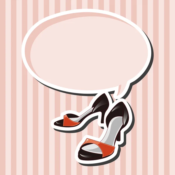 Chaussures à talons hauts éléments de style thème — Image vectorielle