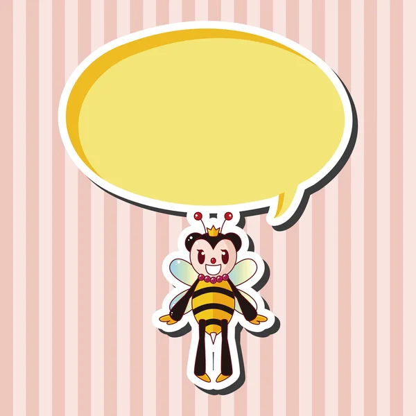 蜂の漫画のテーマの要素 — ストックベクタ