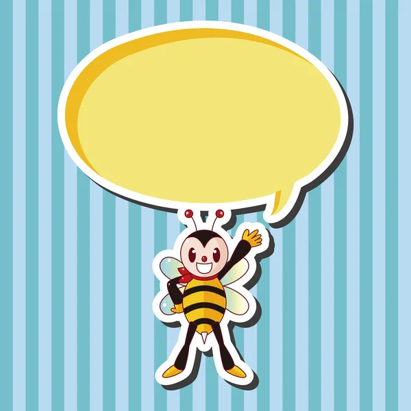 Pszczoła kreskówka tematu elementów — Wektor stockowy