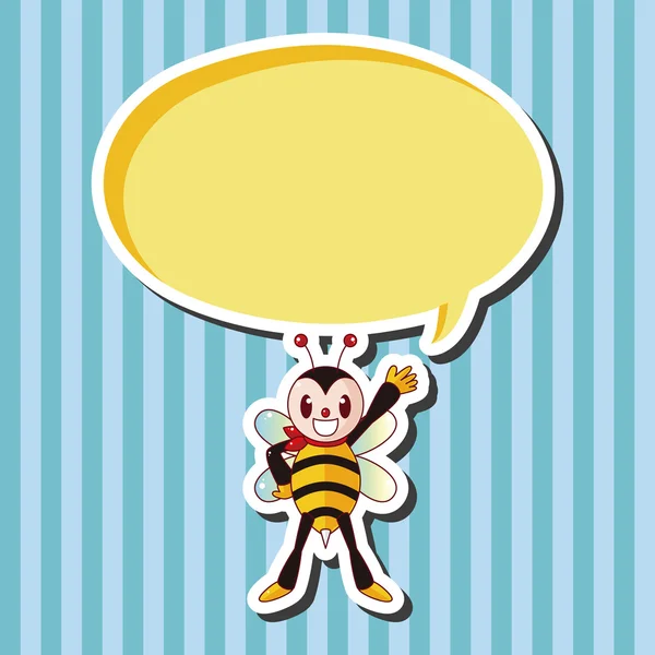 Abeja elementos de dibujos animados tema — Vector de stock