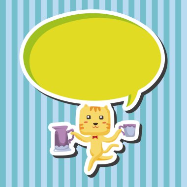 öğleden sonra çay Tema öğeleri olan hayvan kaplan