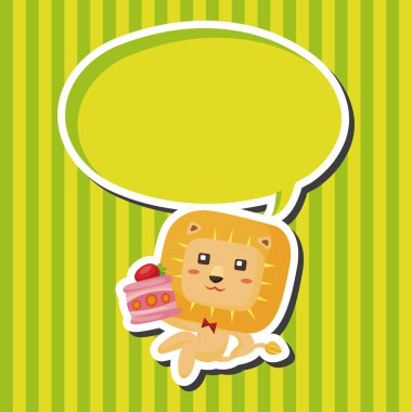 öğleden sonra çay Tema öğeleri olan hayvan aslan