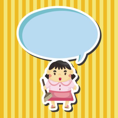 가족 할머니 캐릭터 테마 요소