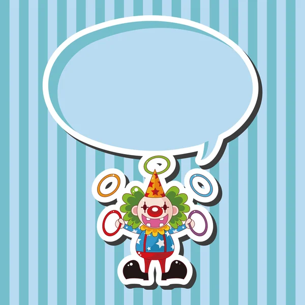 Elementos temáticos payaso de circo — Vector de stock