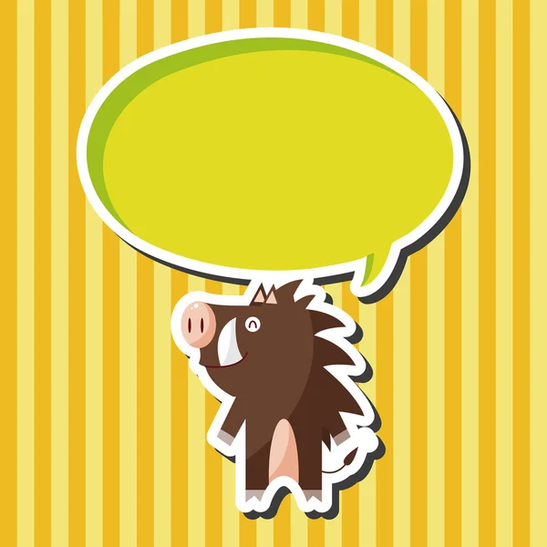 animal wild pig cartoon theme elements