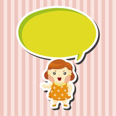 가족 할머니 캐릭터 테마 요소