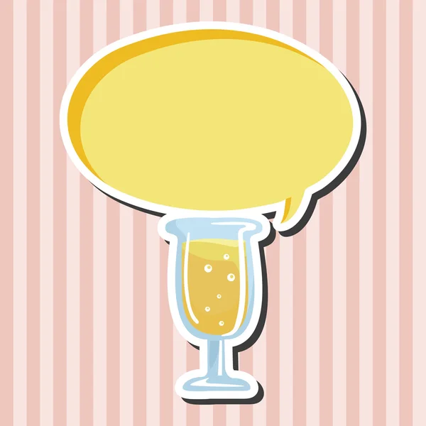 Éléments de thème champagne — Image vectorielle