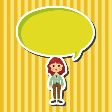 Bayan kadın karikatür Tema öğeleri