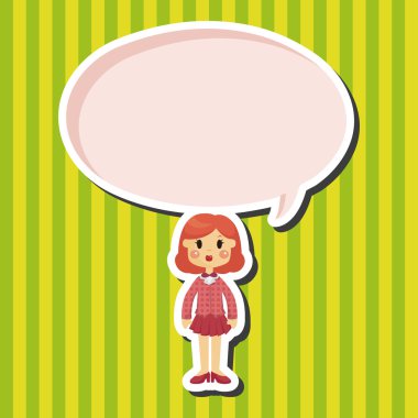 Bayan kadın karikatür Tema öğeleri