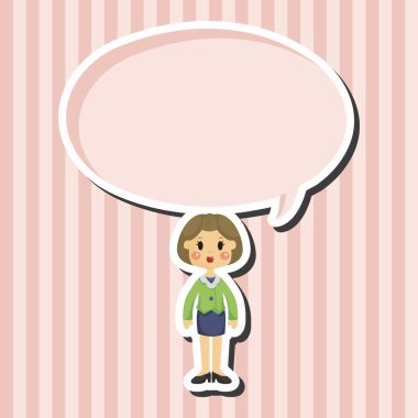 Bayan kadın karikatür Tema öğeleri