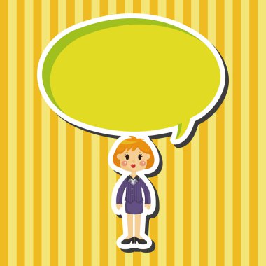 Bayan kadın karikatür Tema öğeleri