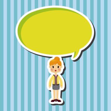 Bayan kadın karikatür Tema öğeleri