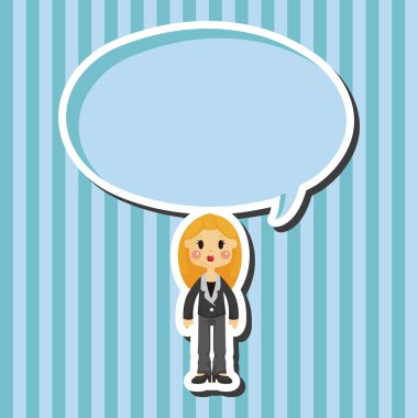 Bayan kadın karikatür Tema öğeleri