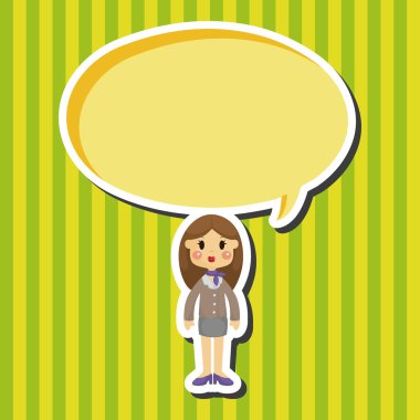 Bayan kadın karikatür Tema öğeleri