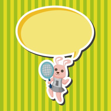 Hayvan tavşan spor çizgi film Tema öğeleri yapıyor