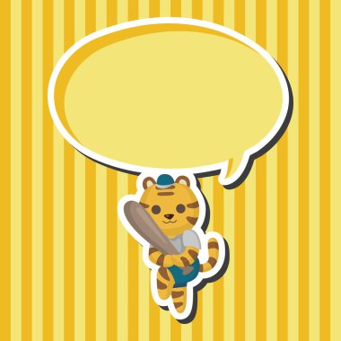 Hayvan kaplan spor çizgi film Tema öğeleri yapıyor