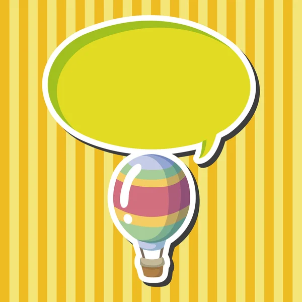 Estilo aire caliente globo tema elementos — Vector de stock