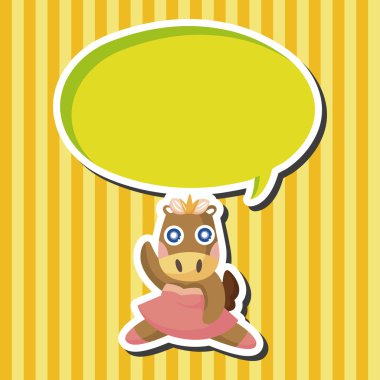 hayvan at dans cartoon Tema öğeleri