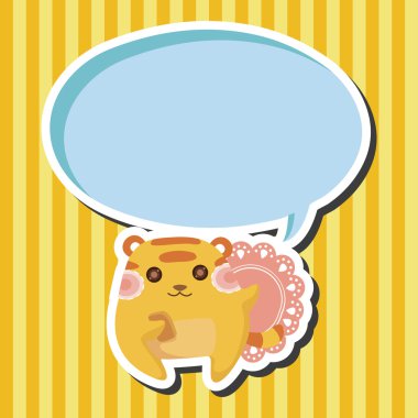 öğleden sonra çay Tema öğeleri olan hayvan kaplan