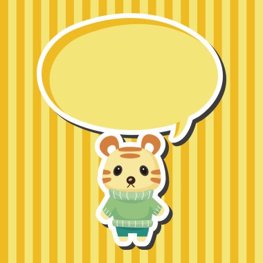 hayvan kaplan kış çizgi film Tema öğeleri