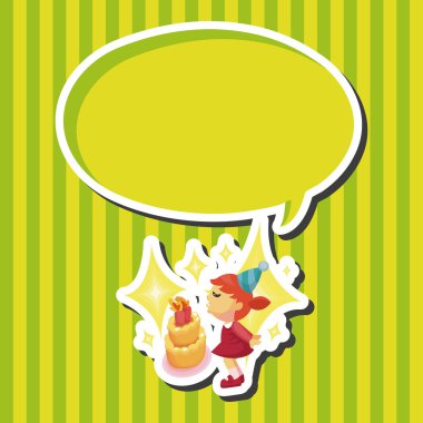 insanlar doğum günü Tema öğeleri kutlamak