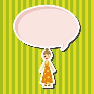 Bayan kız çizgi film Tema öğeleri