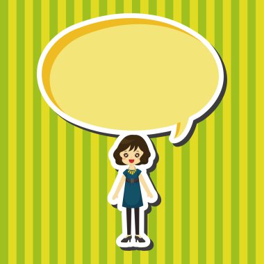 Bayan kız çizgi film Tema öğeleri