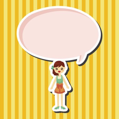 Bayan kız çizgi film Tema öğeleri