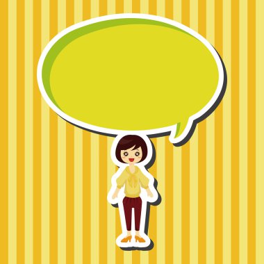 Bayan kız çizgi film Tema öğeleri