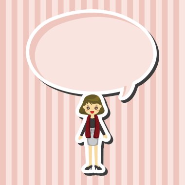 Bayan kız çizgi film Tema öğeleri