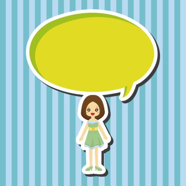 Bayan kız çizgi film Tema öğeleri