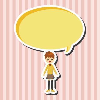 Bayan kız çizgi film Tema öğeleri