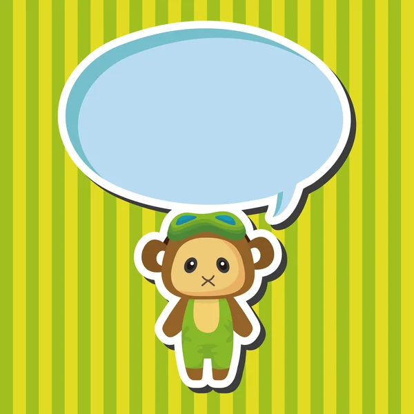 Animal Monkey Sommer Cartoon Thema Elemente — Stockvektor